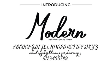 Modern Font Stylish brush painted an uppercase vector letters, alphabet, typeface