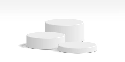 cylinder podium tube circle podium stage 3d Abstract minimal scene mockup products display studio, Stage showcase. Vector geometric forms