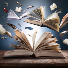  flying Books as portals to knowledge