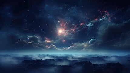 Fototapeta premium beautiful space, galaxy background