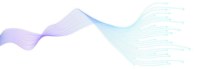 dynamic light lines flowing wavy