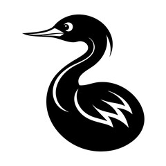 Fototapeta premium Cormorant bird silhouette vector illustration