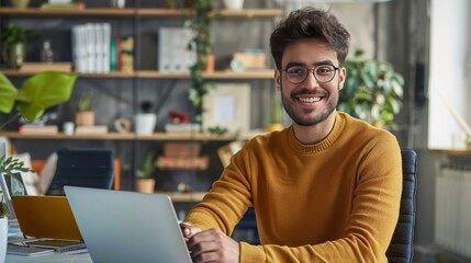 Obraz premium person with laptop