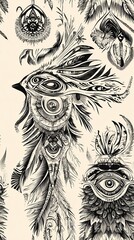 Fototapeta premium Indian tribal illustration