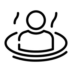 relaxation line icon