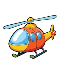 A cartoon helicopter illustration