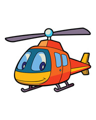 A cartoon helicopter illustration