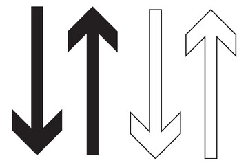 Simple up and down arrows. 