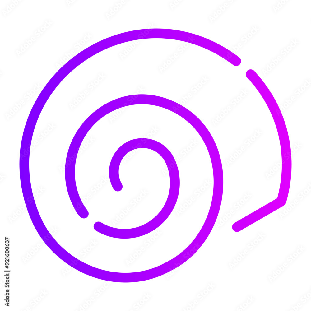 Wall mural sea snail gradient icon