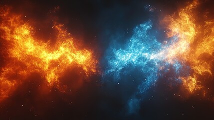 Fototapeta premium Abstract Fire and Ice Digital Art