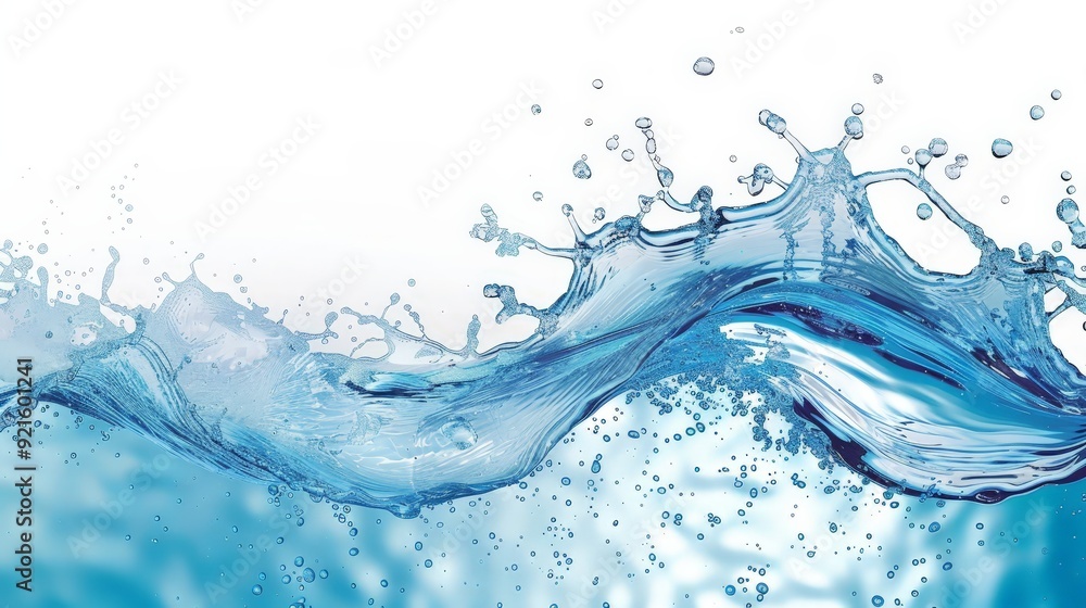 Poster achieve a stunning visual effect with this high-resolution 4k image of a water wave, featuring sharp