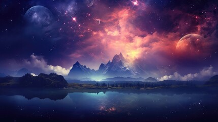 beautiful space, galaxy background