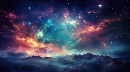 Fototapeta premium beautiful space, galaxy background
