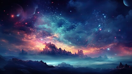 Fototapeta premium beautiful space, galaxy background