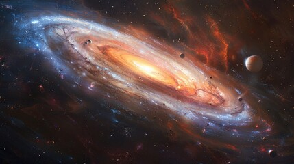 Obraz premium beautiful space, galaxy background