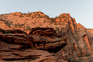 Zion National Park - Canyon Overlook Trail at Sunrise, Southern Utah USA