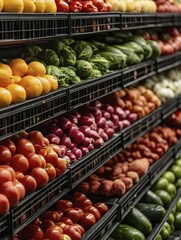 The modern design of a facility focused on sorting and packaging fresh fruits and vegetables for distribution within the community enhances efficiency and sustainability.