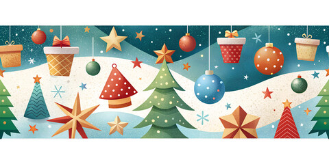 Obraz premium Christmas Gift Wrapping Papers with Various Colors and Patterns - PNG. Christmas Wrapping Paper String with Holiday Designs