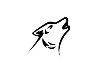 wolf abstract logo template