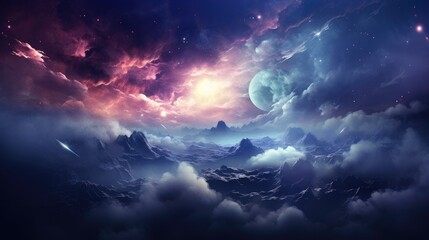 Obraz premium beautiful space, galaxy background