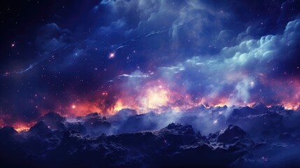 Naklejka premium beautiful space, galaxy background