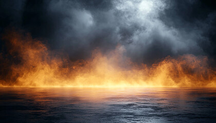 Obraz premium Mysterious night sky reflects on dark water surface generated by AI