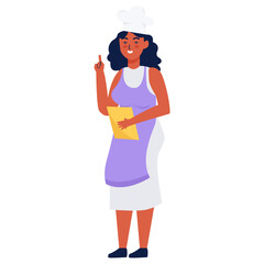 Kitchen Worker Character. Vector Graphic Illustration in Cartoon Design and Shape.