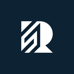 SR logo letter design on luxury background. RS logo monogram initials letter concept. SR icon logo design. RS elegant and Professional letter icon design on black background. R S SR RS