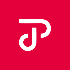 Abstract letter TP logo. This logo icon incorporate with abstract shape in the creative way.