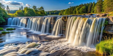 Close up of Jagala, the highest natural cascade in Estonia , waterfall, Estonia, Nordic, natural, scenic, landscape