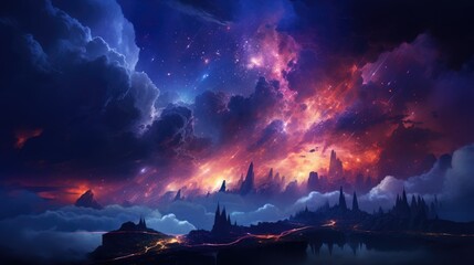 beautiful space, galaxy background