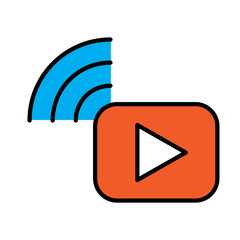 Streaming video icon template