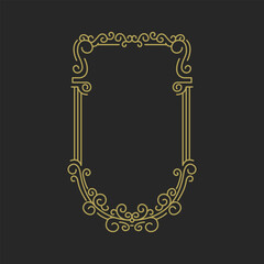 Modern Minimalism Frame Floral Ornaments Decorative Monoline