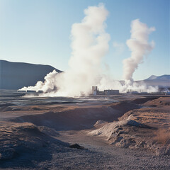 Harnessing Earth's Power: Geothermal Plant in Volcanic Fields