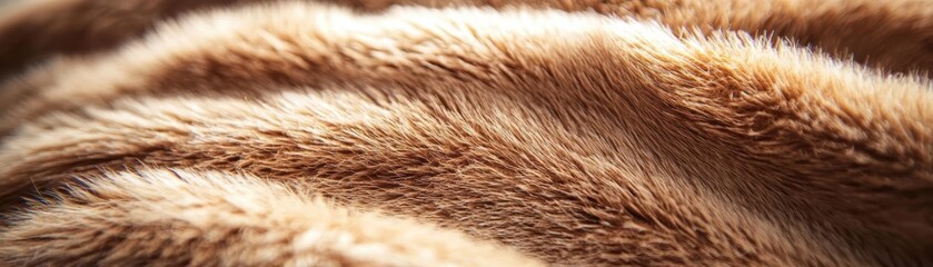 Fototapeta premium Close-up texture of soft brown fur