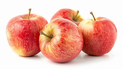 Honey crisp apple - Malus pumila - is an apple cultivar and its sweetness, firmness, and tartness make it an ideal apple for eating raw. isolated on white background