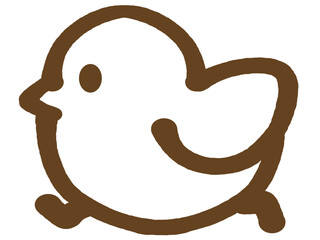 丸みを帯びたひよこのイラスト素材 © ゆち