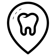 dental care clinic pin location icon