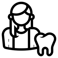 female dental nurse icon