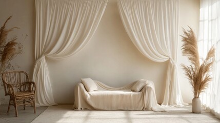 Minimalist Interior Design with a  Couch and Chair