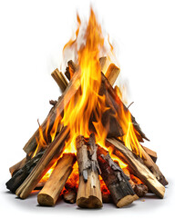 Bonfire on isolate white background
