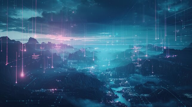 Cybernetic landscape as a battleground for virtual warriors