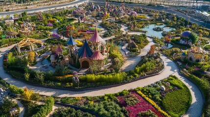 Dubai Miracle Garden, located in the district of Dubailand, Dubai, United Arab Emirates, is renowned for its extraordinary and unique floral displays. 