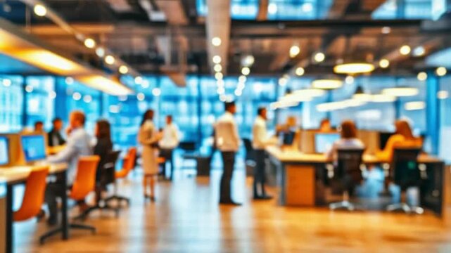 Interior office  blur background