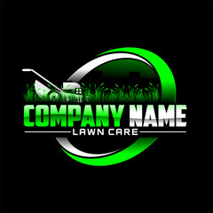 lawn care logo design creative idea vector design inspiration