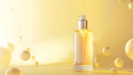 Yellow cosmetic perfume for beauty brand