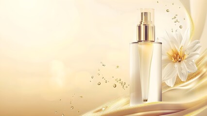 Yellow cosmetic perfume for beauty brand