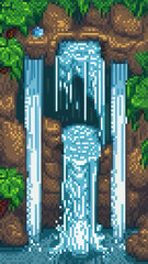 Pixel water fall
