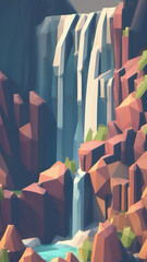 Polygon water fall