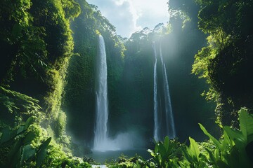 waterfall in the jungle